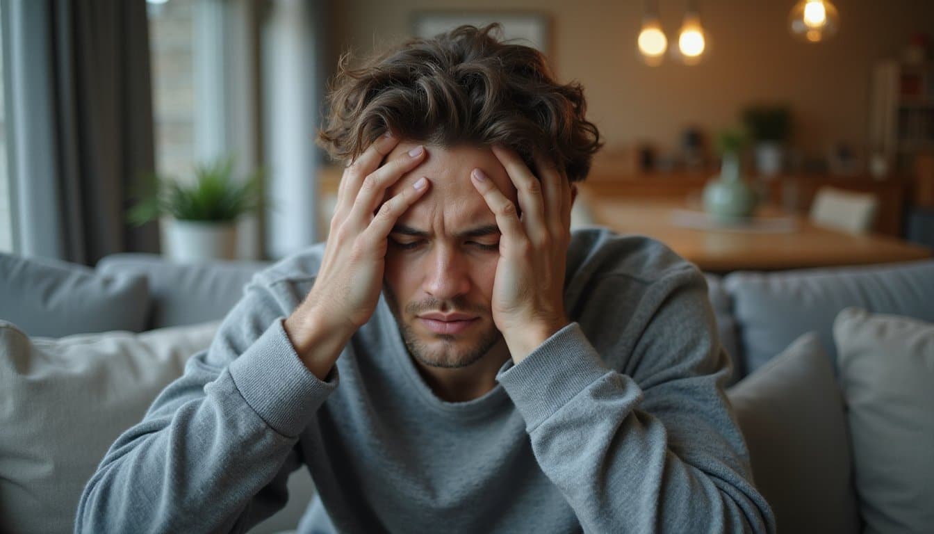 How Stress Can Trigger Addiction Relapse? 3 depressed person seated on sofa